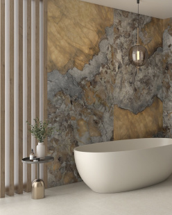 Керамогранит Geotiles Ceramica Geoda Gold полир. рект. (60х120х0,9) полированный